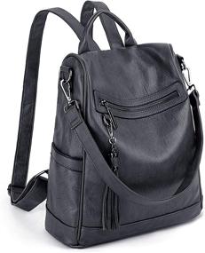 img 4 attached to 🎒 Stylish UTO Backpack: Fashionable Convertible Rucksack Shoulder Bag for Women