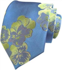 img 4 attached to Big Floral Silk Cravat Ties For Men - Woven Necktie For Business, Formal And Everyday Wear By Secdtie