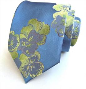 img 1 attached to Big Floral Silk Cravat Ties For Men - Woven Necktie For Business, Formal And Everyday Wear By Secdtie
