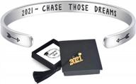 epirora 2021 graduation gift ideas - 'she believed she could, so she did' cuff bracelet in a grad cap gift box with encouraging cards for her/him graduates logo