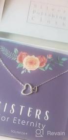 img 6 attached to Sterling Silver Sister Necklace With Two Interlocking Hearts - Perfect Sister Gift For Birthday Or Big Sister - Includes Gift Wrapping And Card From SOLINFOR