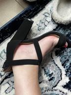 img 1 attached to IDIFU Women's Chunky High Heel Sandal Strappy Open Toe: Perfect Dress Shoes for Bridesmaids and Wedding Guests review by Riley Skeet