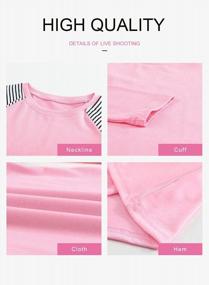 img 1 attached to Cute And Cozy: EVALESS Long Sleeve Shirts For Girls - Striped Tops With Plain Pullovers And Crewnecks