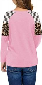 img 3 attached to Cute And Cozy: EVALESS Long Sleeve Shirts For Girls - Striped Tops With Plain Pullovers And Crewnecks