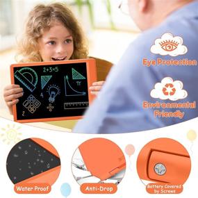 img 2 attached to 🎁 Hockvill Kids LCD Writing Tablet - Educational Doodle Board for 3-7 Year Old Girls and Boys - 10 Inch Colorful Drawing Pad - Ideal Christmas and Birthday Gift for Toddlers and Preschoolers