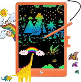 img 4 attached to 🎁 Hockvill Kids LCD Writing Tablet - Educational Doodle Board for 3-7 Year Old Girls and Boys - 10 Inch Colorful Drawing Pad - Ideal Christmas and Birthday Gift for Toddlers and Preschoolers