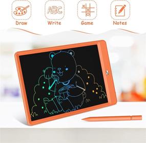 img 3 attached to 🎁 Hockvill Kids LCD Writing Tablet - Educational Doodle Board for 3-7 Year Old Girls and Boys - 10 Inch Colorful Drawing Pad - Ideal Christmas and Birthday Gift for Toddlers and Preschoolers