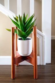 img 3 attached to Bamboo 2-Tier Indoor Plant Stand Set - Adjustable, Modern Décor For Living Rooms, Bedrooms, Patios, And More