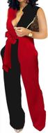 женские элегантные комбинезоны с v-образным вырезом, длинным рукавом, широкими брюками, карманами, поясом для повседневного и сексуального образа от senight логотип