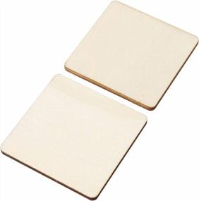 img 2 attached to Unleash Your Creativity With RDEXP Unfinished Wooden Squares - Set Of 50 For DIY Crafts, Carving And Modeling - Size 1.57Inch