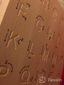 img 6 attached to Coogam Деревянная доска для занятий буквами, двухсторонний инструмент для отслеживания алфавита, учимся писать ABC, развивающая игрушка, игра, мелкая моторика, подарок Монтессори для детей дошкольного возраста 3, 4, 5 лет