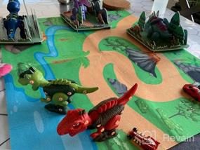 img 6 attached to Магнитные игрушки-динозавры для детей 3–5 лет, разбираем игрушки-динозавры со светом, звуком рева, игровым ковриком и набором для рисования, детские игрушки-динозавры Trex, рождественские подарки на день рождения для мальчиков и девочек 2, 3, 4, 5 лет