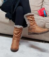 img 1 attached to Stay Warm And Stylish With Vepose Women'S Suede Slouch Snow Boots For Winter Outdoor Adventures review by Buddy Camaney