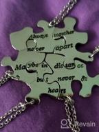 img 1 attached to Stylish Lux Accessories Burnish Gold Always Together Puzzle Best Friends BFF Necklace - A Perfect Keepsake review by Eli Saumell