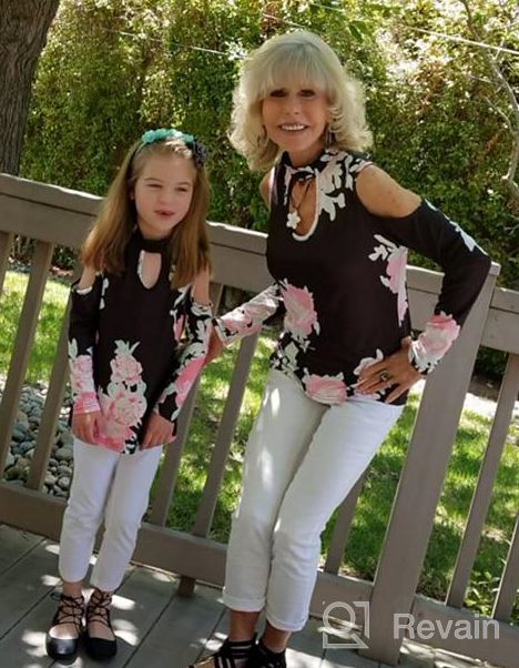 img 1 attached to Stylish Floral Shoulder Choker Kids Black Kids 6 7T Girls' Clothing: Shop Now! review by Amanda Dunn