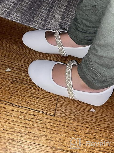 img 1 attached to Hehainom Toddler Little Ballet Patent Girls' 🩰 Flats: Stylish & Supportive Shoes for your Little Dancer review by Melanie Lewis