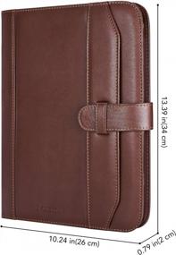 img 2 attached to Faux Leather Portfolio Folder - IVESIGN Padfolio For Resume, Meetings, And Legal Documents With A4 Writing Pad, Clipboard, And Slim Business Organizer For Men And Women In Brown