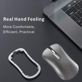 img 2 attached to 🖱️ Uiosmuph G9: Slim Silent 2.4G Wireless Rechargeable Mouse for Laptop, PC & MacBook - Grey
