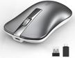🖱️ uiosmuph g9: slim silent 2.4g wireless rechargeable mouse for laptop, pc & macbook - grey logo