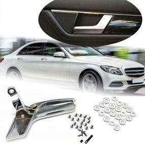 img 2 attached to Chrome Silver Interior Door Handle Repair Kit For W204 C-Class & X204 GLK-Class (2008-2015)