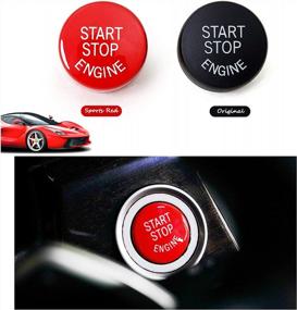 img 2 attached to BMW Engine Ignition Start Stop Button Replacement - Compatible With 1 3 5 6 X1 X3 X5 X6 Series (E81 E90 E91 E60 E63 E84 E83 E70 E71) By Jaronx Sports Red