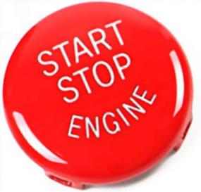 img 4 attached to BMW Engine Ignition Start Stop Button Replacement - Compatible With 1 3 5 6 X1 X3 X5 X6 Series (E81 E90 E91 E60 E63 E84 E83 E70 E71) By Jaronx Sports Red