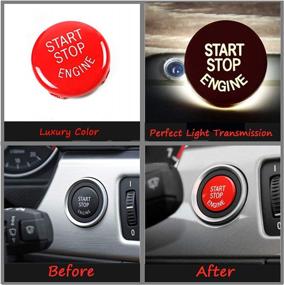 img 3 attached to BMW Engine Ignition Start Stop Button Replacement - Compatible With 1 3 5 6 X1 X3 X5 X6 Series (E81 E90 E91 E60 E63 E84 E83 E70 E71) By Jaronx Sports Red