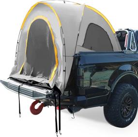 img 1 attached to 🏕️ Waterproof Double-Layer PU2000mm Pickup Truck Tent: Portable Camping Shelter for 2 Persons, Ideal for 5.5'-5.8' Truck Beds