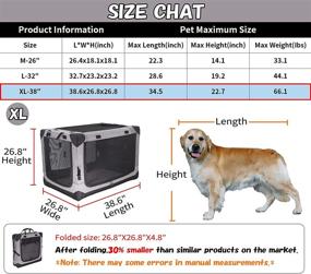 img 3 attached to 🐾 Portable Folding Soft Dog Crate - GPR Quick, 4-Door, Mesh Mat, Washable Fabric, Strong Steel Frame, Locking Zippers - Ideal for Indoor, Outdoor, Training, and Travel - Collapsible Dog Kennel and Cat Carrier