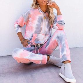 img 1 attached to Stylish Tie Dye Loungewear Set For Women - 2 Piece Sweatsuit Outfit For Relaxing And Sleeping