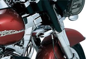 img 1 attached to Enhance Your Harley-Davidson Touring Motorcycle with the Kuryakyn 7866 Deluxe Neck Cover: Chrome Accents for 1995-2007 Models (1 Pair)