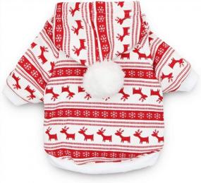 img 4 attached to Get Festive This Season With DroolingDog'S Reindeer Puppy Hoodie For Small Dogs!