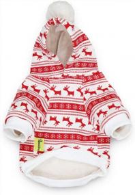 img 2 attached to Get Festive This Season With DroolingDog'S Reindeer Puppy Hoodie For Small Dogs!