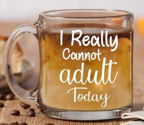 img 2 attached to CBT Mugs I Can'T Adult Today 13Oz Clear Glass Coffee Mug - Funny Office Sarcasm And Childish Humor Tea Cup For Adults