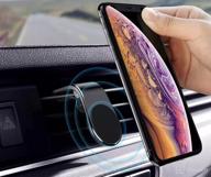 🚗 magnetic sticker phone car vent mount - enhance road visibility for maps, taxi, and car share apps (gold) logo