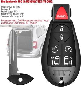 img 2 attached to Key Fob Replacement For Chrysler Town And Country/Dodge Grand Caravan 2008 2009 2010 2011 2012 2013 2014 2015 2016 Car Keyless Entry Remote Fob FCC: M3N5WY783X IYZ-C01C Set Of 2