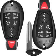 key fob replacement for chrysler town and country/dodge grand caravan 2008 2009 2010 2011 2012 2013 2014 2015 2016 car keyless entry remote fob fcc: m3n5wy783x iyz-c01c set of 2 логотип