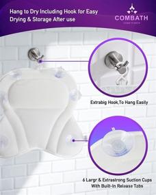 img 1 attached to 🛁 Safeguard Your Comfort with Bathtub Anti-Slip Suction Pillows Support