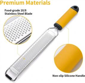 img 2 attached to Aisoso'S Premium Stainless Steel Cheese Grater & Lemon Zester: The Ultimate Kitchen Tool For Zesting And Grating