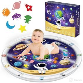 img 4 attached to Inflatable XXL Tummy Time Water Mat: Ultimate Fun for Babies 0-9 Months | Perfect Infant Toy Gift for Twins
