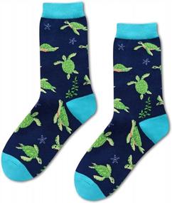 img 1 attached to HAPPYPOP Funny Unisex Turtle Chicken Frog Cat Corgi Llama Socks For Women Men Animal Food Socks