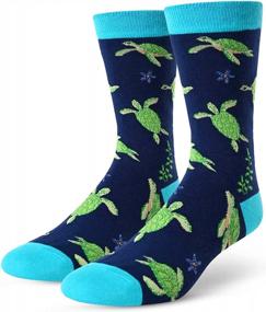 img 3 attached to HAPPYPOP Funny Unisex Turtle Chicken Frog Cat Corgi Llama Socks For Women Men Animal Food Socks