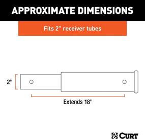 img 3 attached to 🚚 CURT 45796: 18-Inch Long Trailer Hitch Extension for 2-Inch Receiver, 3,500 lbs - Black (Highly Effective & Reliable)