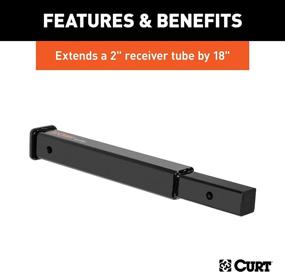 img 1 attached to 🚚 CURT 45796: 18-Inch Long Trailer Hitch Extension for 2-Inch Receiver, 3,500 lbs - Black (Highly Effective & Reliable)