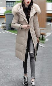 img 2 attached to Chouyatou Women'S Elegant Mid-Long Hooded Winter Down Coat With Back Flap