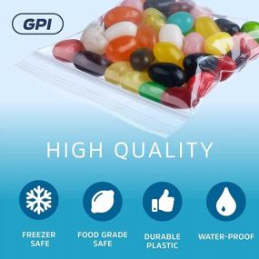 img 2 attached to High Quality Clear Zip Bags - 3 X 3 Inches, 2Mil Thickness, Case Of 1,000 By GPI Brand