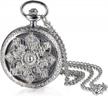 enchanting antique bronze pocket watch with rose flowers design for women by avaner logo