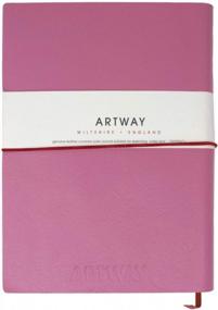 img 2 attached to 🎨 Artway Doodle - Pink Leather Journal/Sketchbook - High-Quality 150gsm Cartridge Paper - Compact 175 x 125mm Size - 82 Pages - Candy