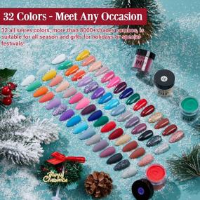 img 2 attached to 42 Pcs Dip Powder Nail Kit Starter, AZUREBEAUTY New All Season Color Series Nail Dip Powder Kit Winter Dip System With Essential Liquid And Dip Recycling Tray Set For French Nail Art Manicure Salon DIY Home Gift