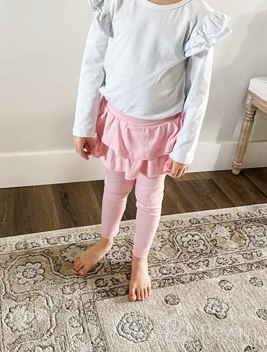 img 1 attached to RieKet Girls Toddler Leggings with Skirt: 👧 Adorable Tutu Skirt Leggings Pants Tights for Kids review by Steve Collins